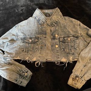 Cropped jean jacket